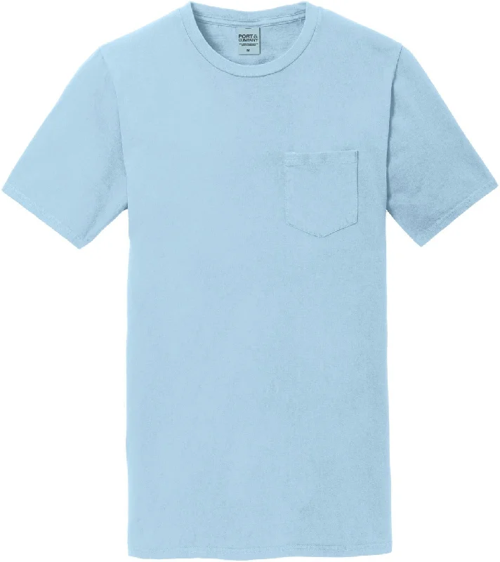 CLOSEOUT - Port & Company Beach Wash Garment-Dyed Pocket Tee