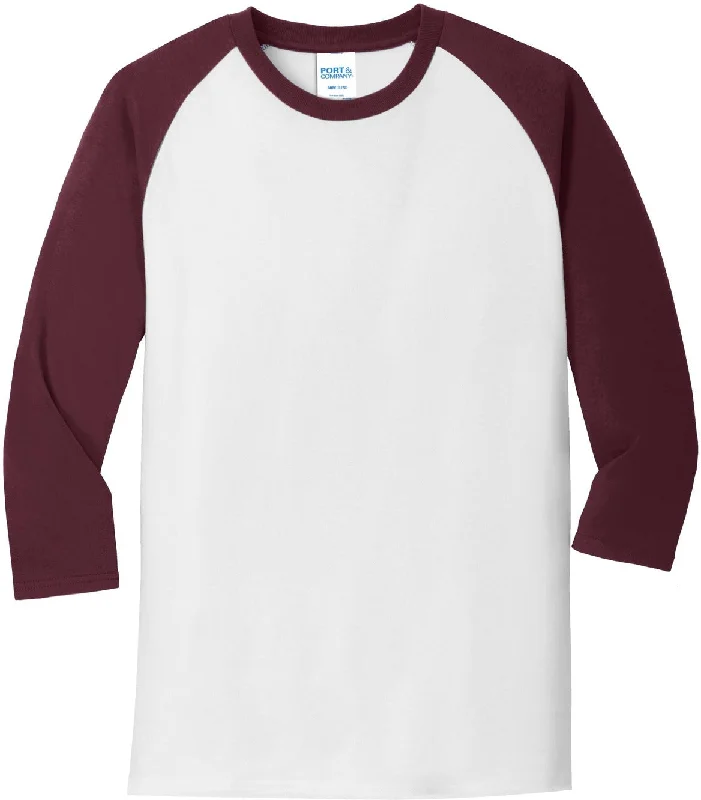 CLOSEOUT - Port & Company Core Blend 3/4-Sleeve Raglan Tee