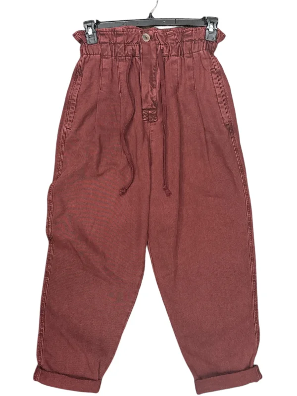 Pants Cropped By Free People In Red, Size: 2