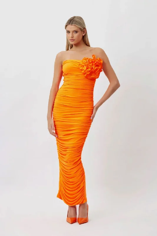 Bianca & Bridgett Tara Midi Dress - Orange