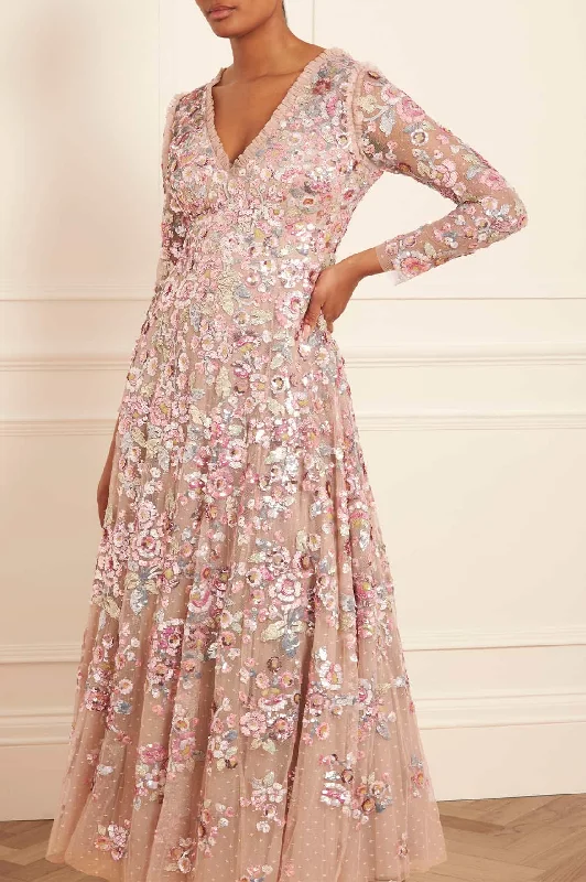 Sequin Paradise Long Sleeve Gown