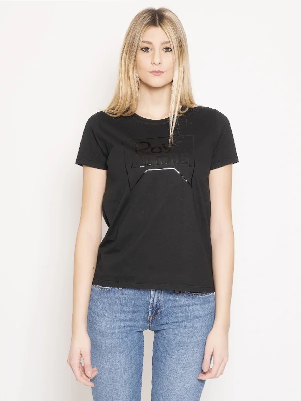 T-shirt con Stampa Nero