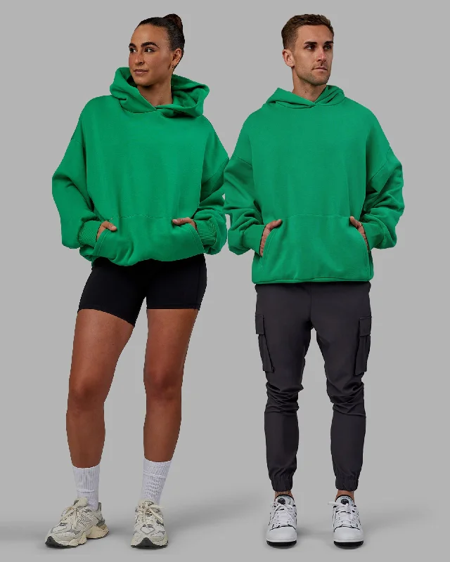 Unisex We Rise Hoodie Oversize - Impact Green-White